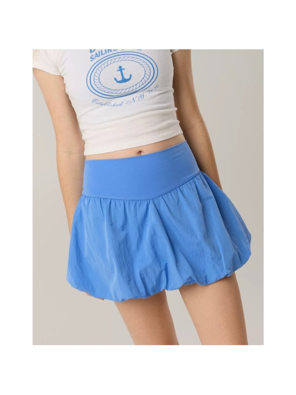 OFFLINE By Aerie Real Me Bubble Skort in Laundry Blue
